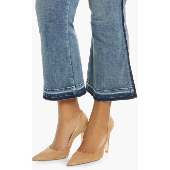 NYDJ Fiona Slim Ankle Crop Flare Tummy Tuck Shadow Stripe Jeans Womens 20W 20 W - Picture 10 of 16